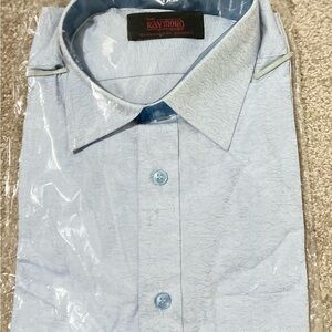 Raymond Sky Blue Patterned Men's Dress Shirt
